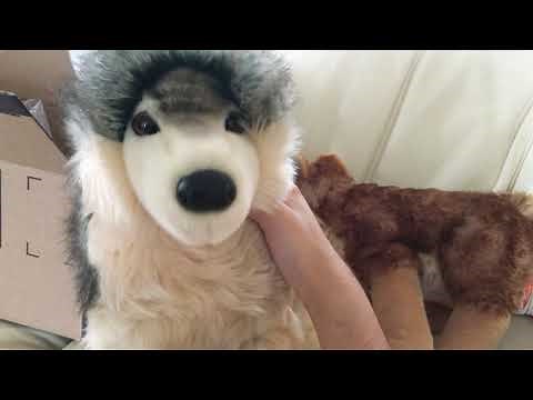Douglas Smoke wolf plush unboxing
