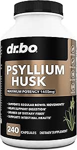 Psyllium Husk Capsule Fiber Supplement - Natural Powder Capsules for Constipation Relief for Adults - Nutritional Soluble Fiber Pills & Daily Regularity Support - Bulk Seed Husks Digestion Supplements