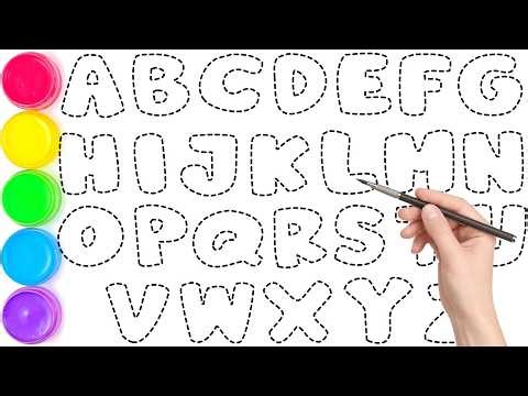 ABCDEFGHIJKLMNOPQRSTUVWXYZ, Fun ABC Drawing & Coloring 🖌️ Easy A to Z Drawing Activity, KS ART