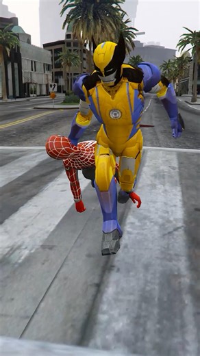 Spider-Man Saved His Spidey Brother From Wolverine Baseball Strikes And Saved Him #shorts #gta #gta5