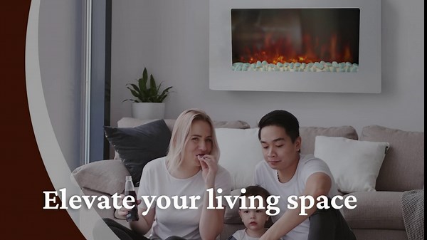 Cambridge Sorrento 47'' Freestanding Electric Multi-Color LED Fireplace with Log Insert and Remote, Slate Blue Mantel, for Rooms up to 210 Sq.Ft., Adjustable Heat Settings, Timer