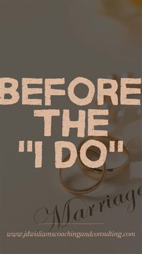 ARE YOU GETTING MARRIED? DO YOU WANT TO BUILD A SOLID FOUNDATION FOR MARRIAGE? WATCH THIS VIDEO PREPARATION FOR MARRIAGE IS KEY TO ACHIEVING SUCCESS AND FOSTERING GROWTH IN THE RELATIONSHIP ARE YOU GETTING MARRIED SOON? ARE THINKING 🤔 ABOUT GETTING MARRIED? DO YOU NEED TOOLS TO BUILD A HEALTHY MARRIAGE? The Virtual Pre-Marital Program 🚨DAY 1 - The Pre-Marital Program Is Here🚨 🖥Flexible Course Scheduling 📅Most Weekends Available Learn more at www.jdwilliamscoachingandconsulting.com #relation