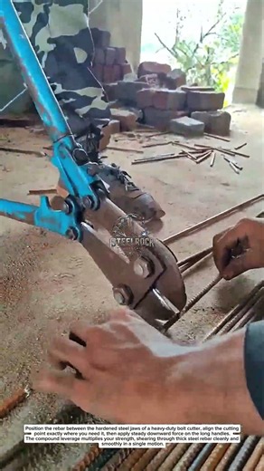 Fast Rebar Cutting Hack – Clean Cuts in One Squeeze