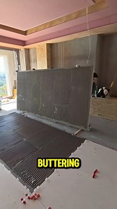 Installing Giant Tile Slab #TileInstallation #ConstructionSkills #viralbuilds #exploremechanics | Diamond Studio