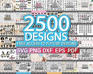 2500  Designs SVG Bundle: T-shirt & Cricut Files (digital Download) - Etsy