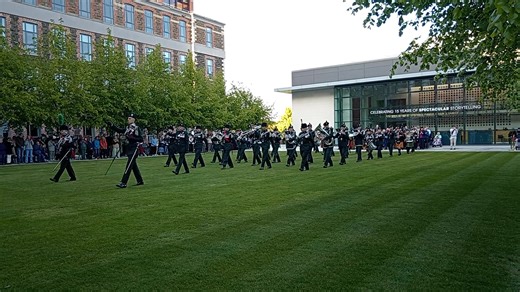 Clip 5 featuring Killaloe played by The Band, Bugles, Pipes and Drums of The Royal Irish Regiment at Beating Retreat, Civic Square, Mossley Mill | We Love Pipe Bands