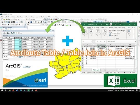 Table Join in ArcGIS | Join Excel with Attribute Table