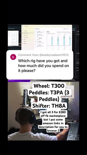 My Current Wheel and PC Setup For No Hesi And Sim Racing - List In Description #gaming