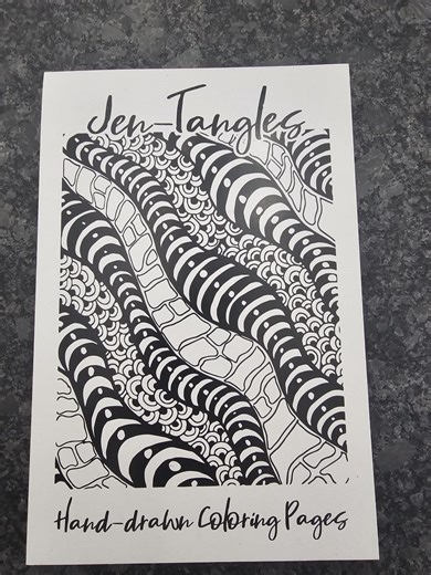 Jen-tangles Hand Drawn Coloring Pages - Etsy
