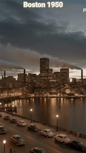 Boston City in 1950 | Vintage America | The Heart of New England 🇺🇸🏙️
