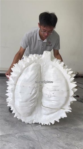 Making a super realistic durian sculpture using a 3D printer. The effect is really great.