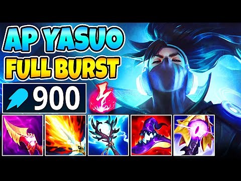 FULL AP YASUO MID - THIS NEW BUILD MAKES IT POSSIBLE (900 AP FULL BURST) - League of Legends