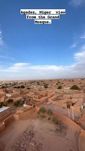 Agadez, Niger 🇳🇪🏜️ A breathtaking view from above the Grand Mosque, where earthen streets, ancient architecture, and desert life come together. #africa #humanstories | Muhammad Hussaini