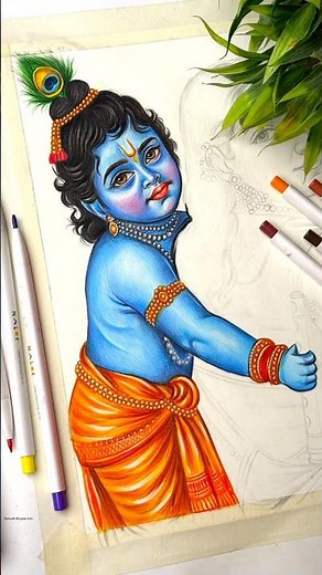 Yashoda Krishna Drawing ✍️ Mother’s Day Special #shorts #drawing #art #krishna
