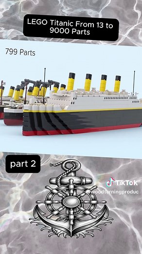 LEGO Titanic: Build Progression from 13 to 9,000 Parts