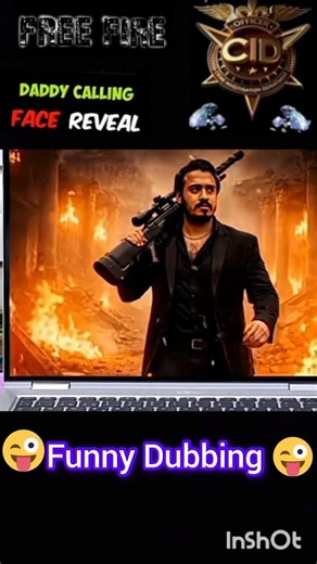 daddy calling face reveal 😱 CID funny Dubbing acp free fire 🤣😁#youtubeshorts #comedydubbing