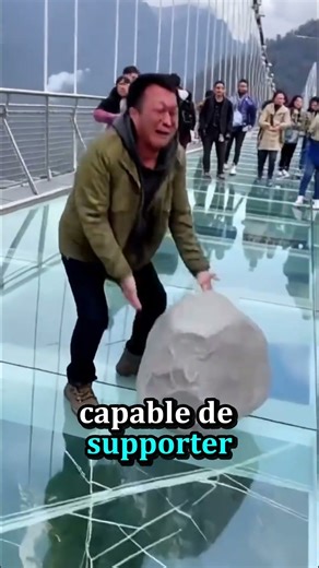 China's scariest glass bridge 😱 #glassbridge #china #vertigo #unusual #danger #shorts #fyp