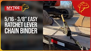 Easy Ratchet Chain Load Binder with 5/16" Grab & 3/8" Slip Hook, 5400 lbs WLL Easy Ratcheting Chain Binder for Heavy Machinery, Vehicles, or Bulky Cargo