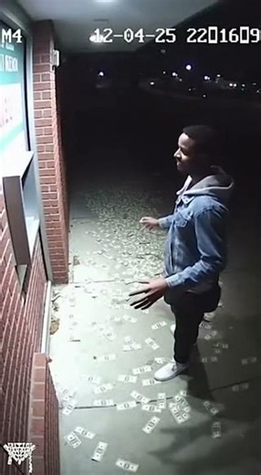 ATM Explodes Cash at Night!