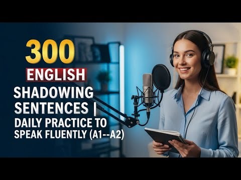 “300 English Shadowing Sentences | Daily Practice to Speak Fluently (A1–A2)” ✅