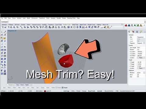 Mesh trim/split in Rhino Easiest method!