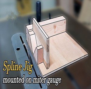 80K views · 445 reactions | Making a spline jig mounted on the miter gauge for table saw | Woodworking Tools | Facebook