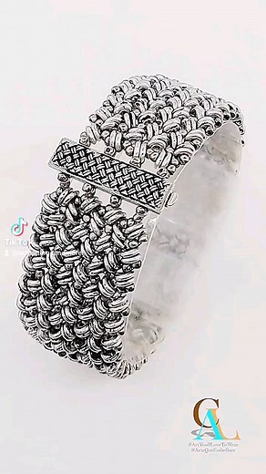 Chainmaille Bracelet Kit. *ALL my kits include beads + findings + pattern. The different shaped beads intertwine in a beautiful movement turning simple beads into a work of art resembling that of Chainmaille metallic work. ACLPatternsandMore.com Etsy.com/shop/ACLPatternsandMore #ArtYoullLoveToWear #art #design #creative #beautiful #fashion #edgy #industrial #jewelry #steampunk #urban #his #hers #theirs #gift #diy #viral #shakira | ACL Patterns and More | Facebook