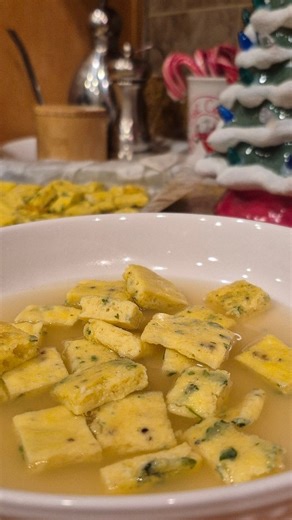 loriana shea on Instagram: "Mama’s Homemade Egg & Parmesan Croutons 🥣✨ Crispy, golden, and made with just four simple ingredients… the way my mama always did. Perfect for soups, salads, or snacking straight off the pan. Ingredients:✅️ 6 Eggs 1 cup Parmesan cheese 1/2 cup Flour Parsley Salt and freshly ground black pepper to taste #Italianrecipes #FamilyRecipes #eggcroutons"