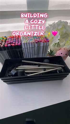 Building a cozy art supply organizer ✨🎨 | cute desk setup #shorts