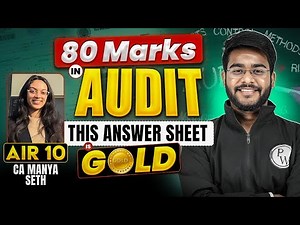 CA Final Audit Certified Copy Analysis - Audit 80 Marks (AIR 10) | Decoding CA Topper Answer Sheet