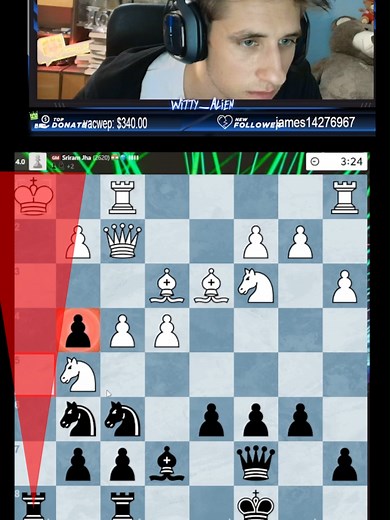 Witty_Alien vs GM in Titled Tuesday 😱 #foryou #fyp #chess #chesstok #chesscom #viral #funny #boardgames #rage