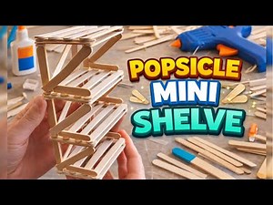 Mini Popsicle Stick Shelve DIY | Decorative Wooden Shelf | Kids Craft Idea!