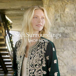 The showstopper of the season: our Tatianna Velvet Jacket. Shop here: https://tinyurl.com/42zdyhp4 | Soft Surroundings