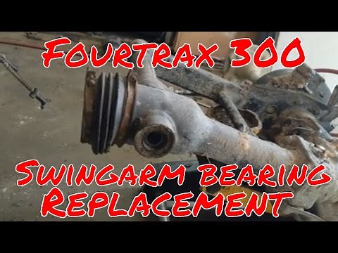Honda 300 fourtrax swingarm removal and bearing replacement
