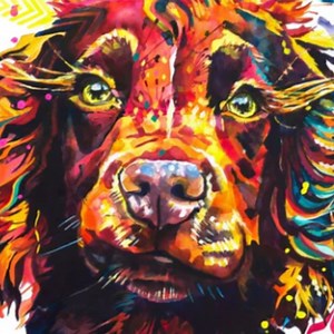 Meet the newest members of our Doggy Pack! Creating this collection means capturing personalities, warmth and affection of the best friends in our life. My vibrant dog prints make the perfect addition to any room in your home. | Sarah Taylor Art | Facebook