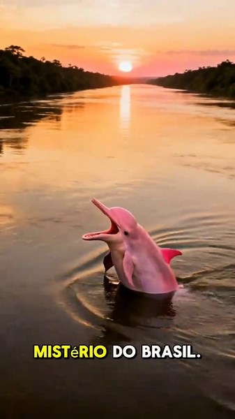 Conheça o boto-cor-de-rosa, um incrível golfinho de água doce que vive nos rios da Amazônia e faz parte de muitas lendas brasileiras. 🌿🐬 #boto #botocorderosa #amazonia #animais #curiosidades