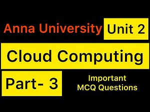 Cloud Computing | MCQ | Anna University | Unit - 2 | Part - 3 Tamil