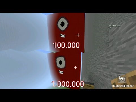 Numberblocks in minecraft: Orders of Magnitudes up to 1 Million