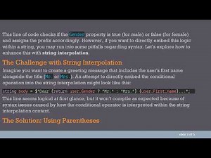 Mastering the Conditional Operator with String Interpolation in C#