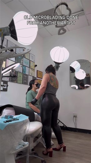 Cover old Microblading done from another artist by combo technique #mikibrows #maryland