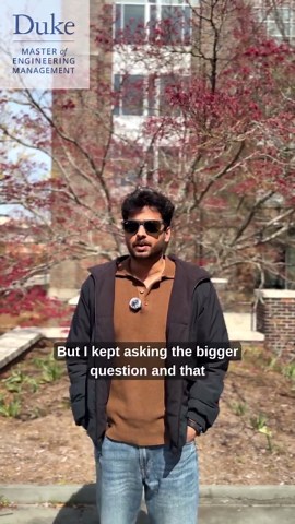 #dukemem #studentambassador #dukeuniversity #gradschool | Duke University Master of Engineering Management