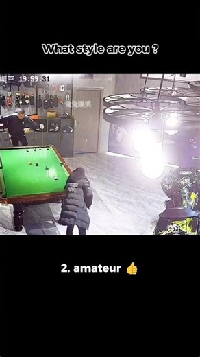 Which type are you? The Professional 1 vs. The "First Time" Player 2 #billiards #fail #funny
