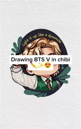 Chibi Drawing Pt. 9 #bts #btasarmy #fanart #taehyung #art #chibi #fyp #foryou #viral #shorts #artist