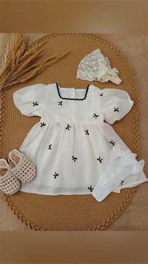 Hand embroidery baby dress,easy embroidery design on baby dress, #embroidery #fypyoutube