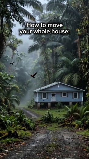 How to move your house as a whole. Tutorial. #humor #tutorial #lifehacks #movinghouse