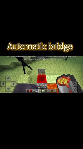 Automatic bridge in minecraft #foryou #minecraft #mlgclutch #gaming #trekflax