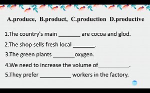 词汇辨析--produce,product,production区别