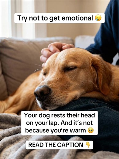 VARIATION 3: The Head-On-Your-Lap Angle Your dog rests their head on your lap. Not beside you. Not near you. On you. Here's what that really means — and why it's more important than you think. 👇🐾 1️⃣ It's not random. Dogs don't just pick the softest spot. They pick you. That head-on-lap move? That's trust. That's vulnerability. In the wild, exposing your head and neck is dangerous — so when your dog does it with you, they're saying