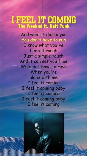 The Weeknd ft. Daft Punk - I Feel It Coming (Lyrics) #shorts