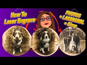 46. How to Laser Engrave Photos on Live Edge. W LASERGRBL , GIMP, SCULPFUN
